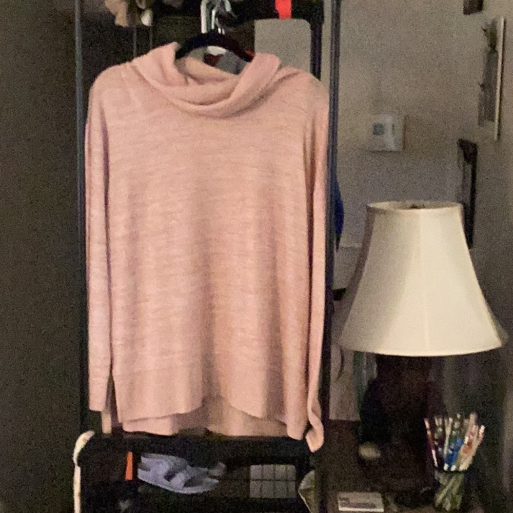 Pink long sleeve turtleneck sweater size L